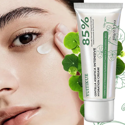 YUITIKUE Centella Asiatica Cream 85% Intensive Hydration Repair for Sensitive Skin with Panthenol 60g