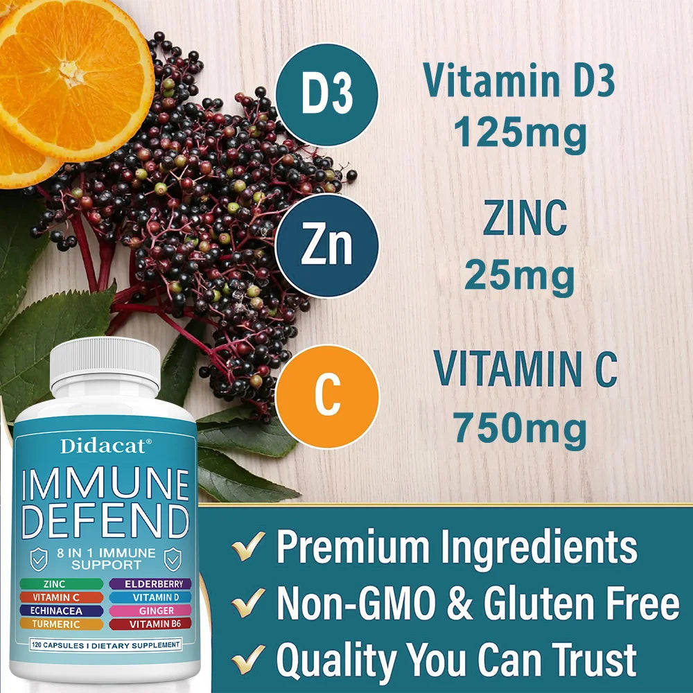 Garmtar 8-in-1 Immune Defense Support Complex - Garmtar Pure Supplements