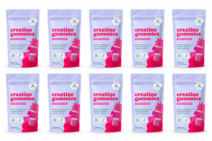Berry Flavor Creatine Monohydrate 5g Gummies - Zero Sugar 36 Count Non-GMO Gluten Free Vegetarian Supplement for Fitness And Bod