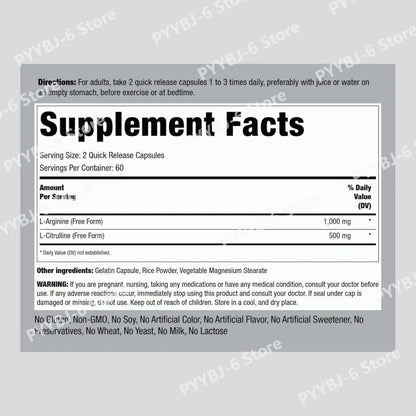 Garmtar L-Arginine + L-Citrulline 1500mg Nitric Oxide Pump - Garmtar Pure Supplements
