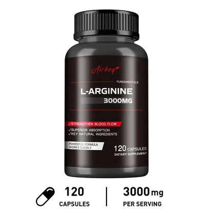 L-Arginine Athletic Strength & Circulation Capsules – Muscle Power, Blood Flow & All-Day Energy