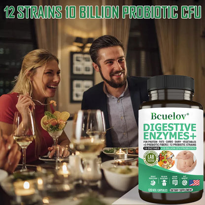 Garmtar Multi-Enzyme + 12-Probiotics (10B CFU) + Prebiotics - Garmtar Pure Supplements