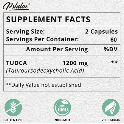 TUDCA Liver Supplement - Protect Liver, Anti-oxidation, Detoxify, Lower Blood Sugar, Relieve Anxiety, Promote Metabolism