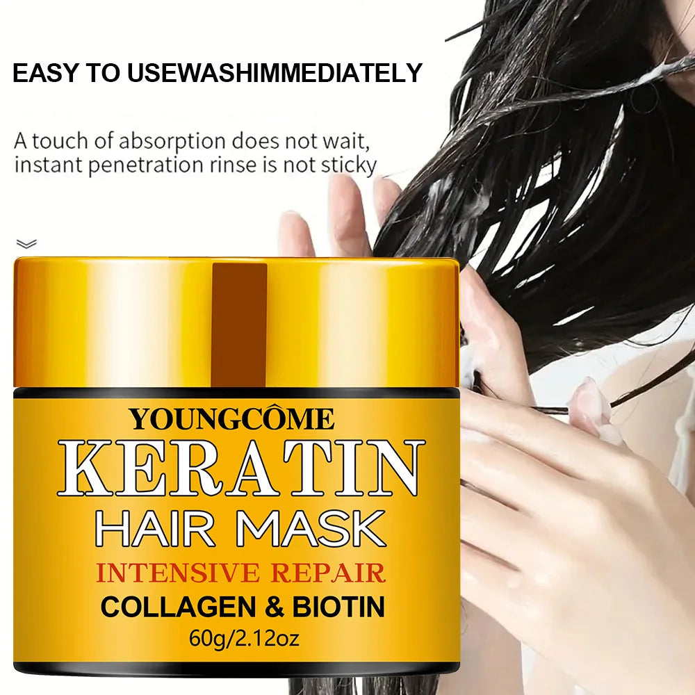 Biotin Collagen Keratin Hair Mask – Deep Repair Treatment