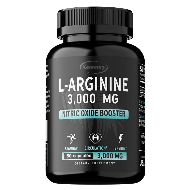 Extra Strength L-Arginine 3000mg – Maximum Nitric Oxide Booster for Vascularity, Muscle Growth & Endurance
