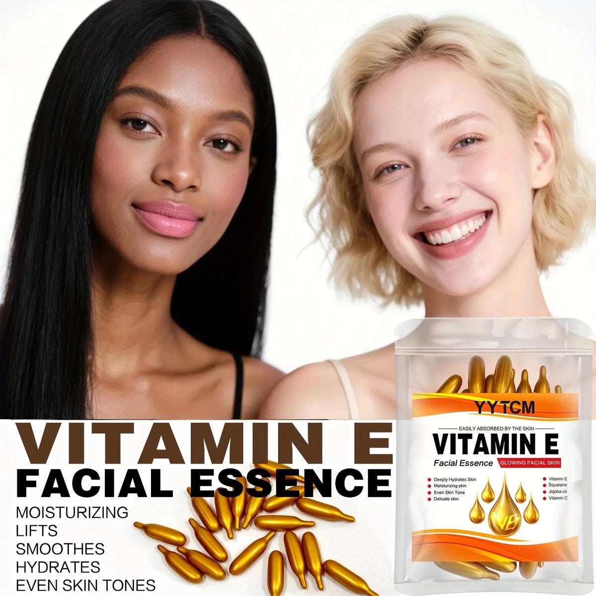 Vitamin E Deep Moisturizing Capsule Essence Hydrates And | Premium Care