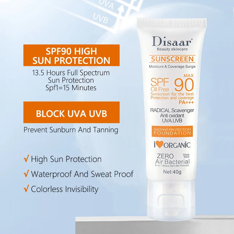 Facial Body Sunscreen Waterproof Spf 90 Uv Sun | Premium Care