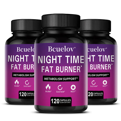 NightBurn PM Thermogenic Fat Burner & Sleep Complex – Non-Stimulant Metabolism Booster, Cortisol Balance & Overnight Weight Management