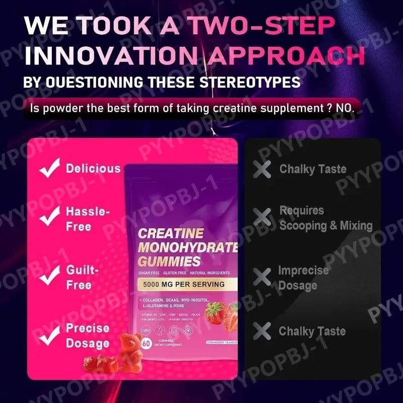 Garmtar Creatine Monohydrate Gummies + Collagen & BCAA - Garmtar Pure Supplements