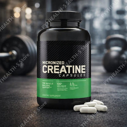 Pure Micronized Creatine Monohydrate (60 Veggie Capsules) – Muscle Strength, Power Output, Pre/Post-Workout Recovery (Non-GMO & Gluten-Free)