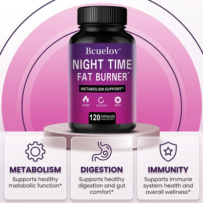 NightBurn PM Thermogenic Fat Burner & Sleep Complex – Non-Stimulant Metabolism Booster, Cortisol Balance & Overnight Weight Management