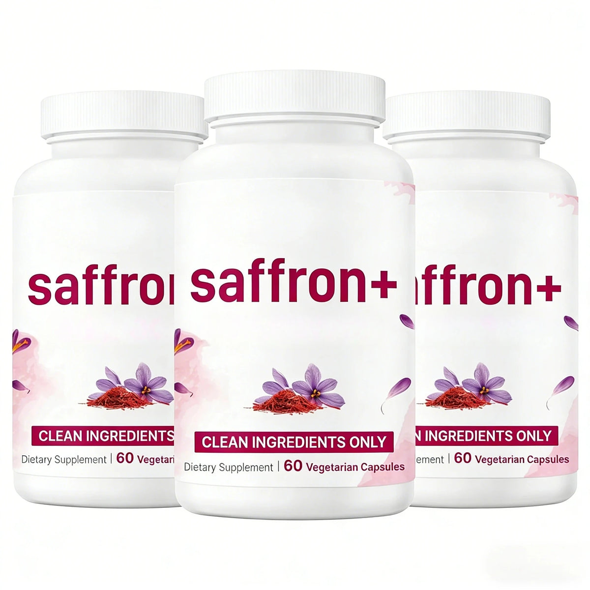 Saffron Extract 88.5mg Capsules, 60 Count Vegetarian Daily Wellness Supplement with Vitamin C Magnesium Turmeric L-Theanine