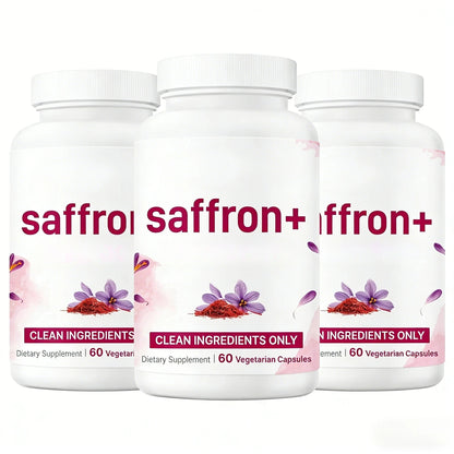 Saffron Extract 88.5mg Capsules, 60 Count Vegetarian Daily Wellness Supplement with Vitamin C Magnesium Turmeric L-Theanine