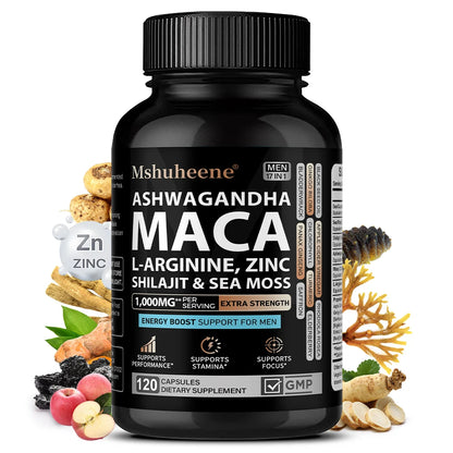 Enhancing Supplement Blend L Arginine Maca Ashwagandha Stamina | Premium Care