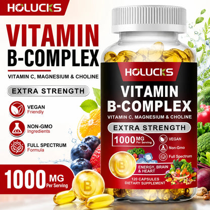 Garmtar Super Vitamin B-Complex (B1, B2, B3, B5, B6, Biotin, B12) - Garmtar Pure Supplements