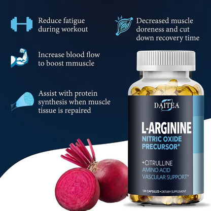 L-Arginine Athletic Fuel Complex – Workout Energy, Muscular Strength & Endurance Support (Non-GMO)