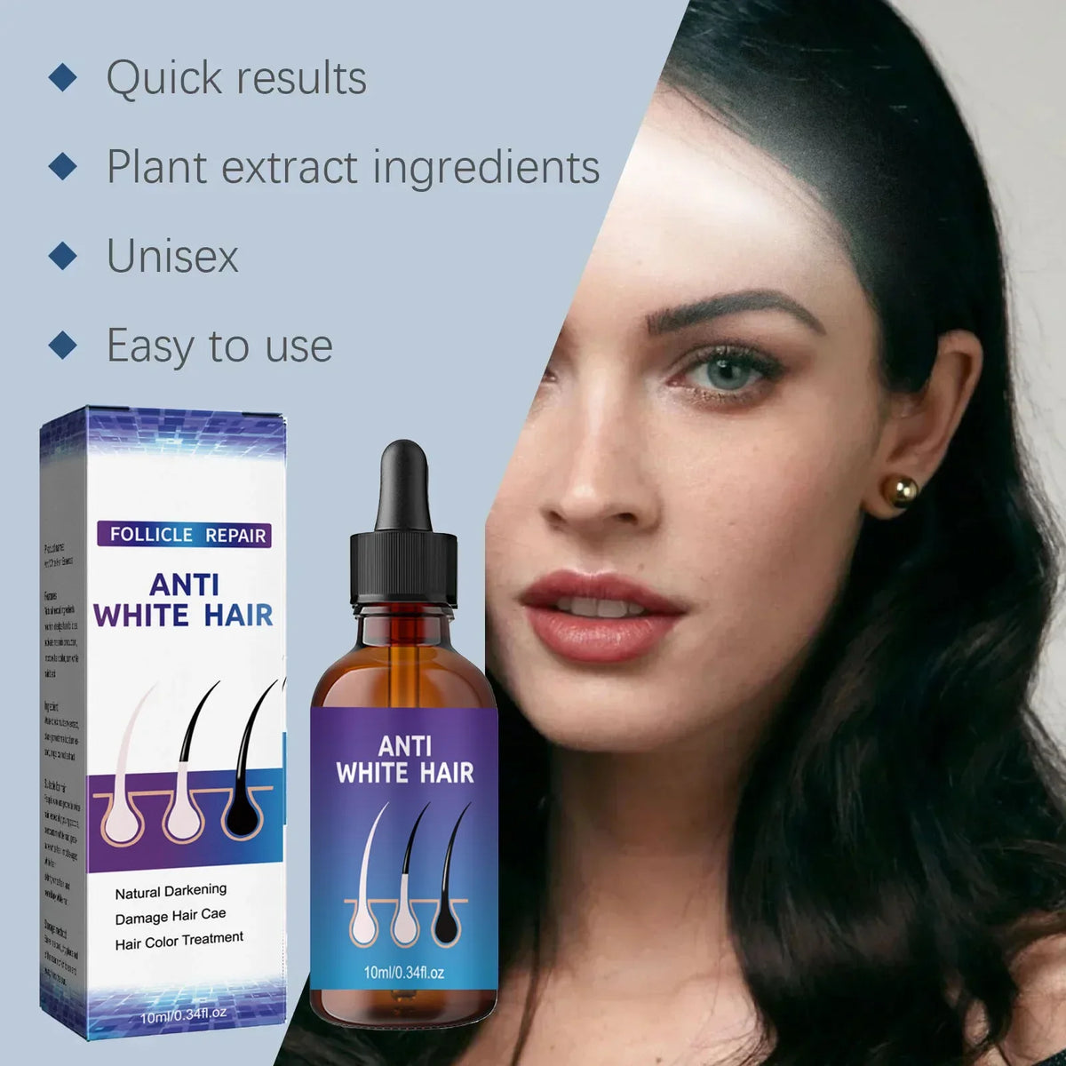 24 New White To Black Gray White Hair | Premium Care