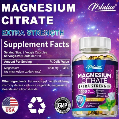 Garmtar Magnesium Citrate 1000mg Digestive & Muscle Matrix - Garmtar Pure Supplements