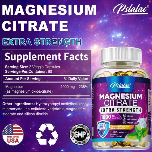 Garmtar Magnesium Citrate 1000mg Digestive & Muscle Matrix - Garmtar Pure Supplements