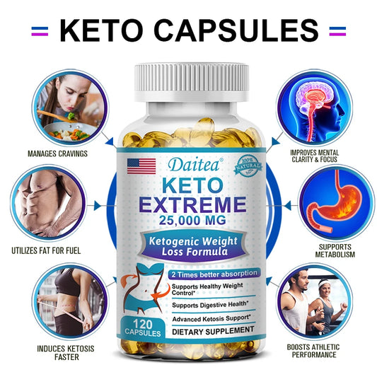 Advanced Ultra-Potency Keto Complex 25,000mg – Weight Management, Clean Energy & Metabolism (120 Capsules)