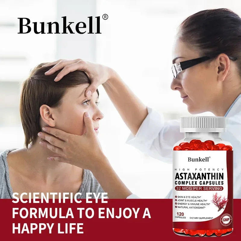 Astaxanthin 32 Mcg Supplement with EPA, DHA, Krill Oil, Supports Healthy Vision, Gut Health and Circulation, Strong Antioxidant