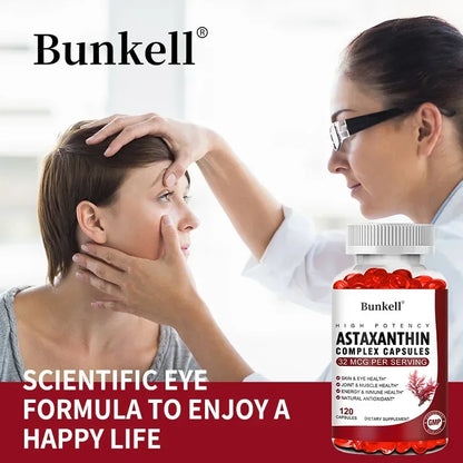 Astaxanthin 32 Mcg Supplement with EPA, DHA, Krill Oil, Supports Healthy Vision, Gut Health and Circulation, Strong Antioxidant