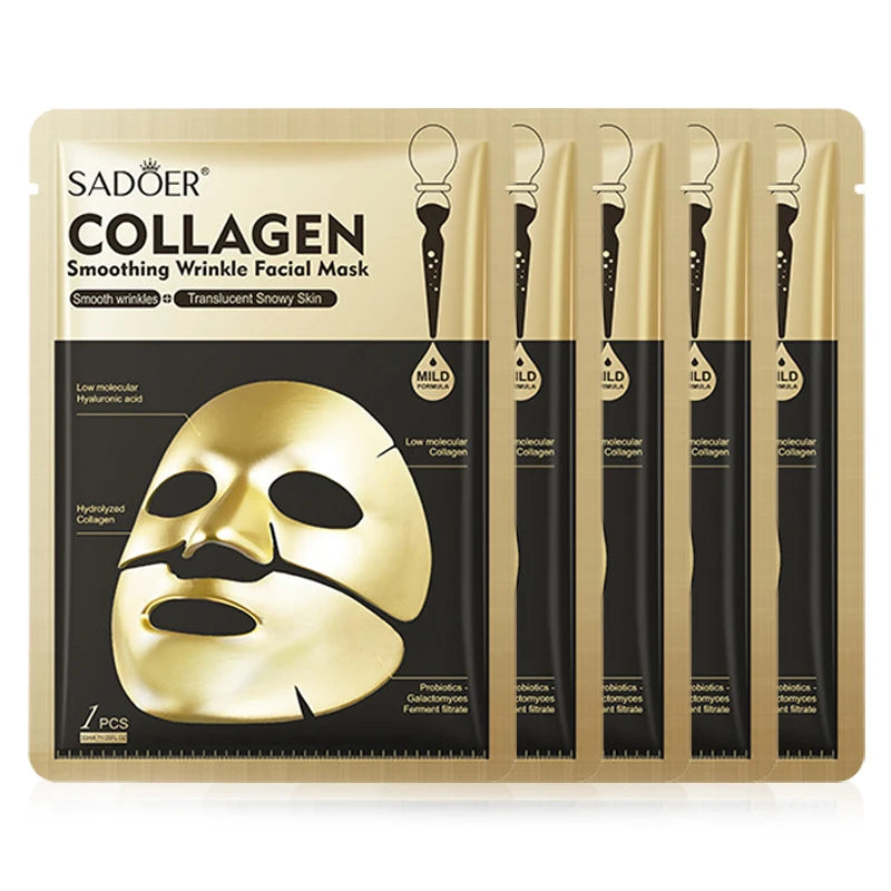 Sadoer Golden Collagen Facial Masks Moisturizing Anti Aging | Premium Care