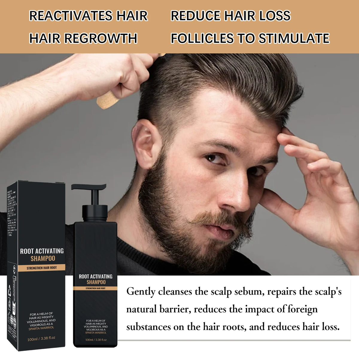 Hair Growth Shampoo For Men Root Activator Strengthening | Premium Care