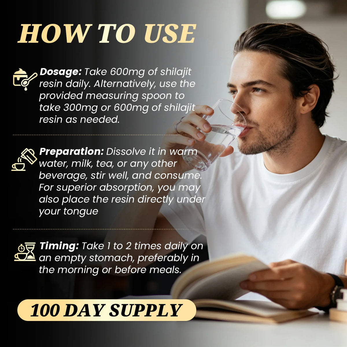 Mulittea High Purity Original Shilajit Mineral Supplements With | Premium Care