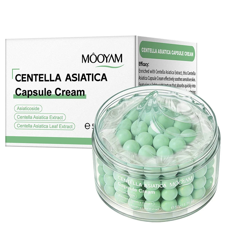 Korean Salmon DNA Capsule Face Cream, Centella Astaxanthin Grape Seed Moisturizer, Firming Soothing Skin Barrier Care Skincare
