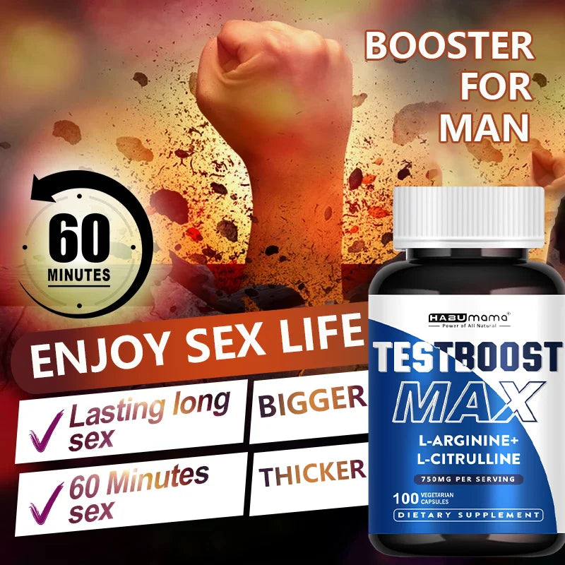 Pure L-Arginine Male Drive & Muscle Matrix – Stamina, Vitality & Lean Muscle Builder (100% Non-GMO)