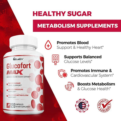All-natural Blood Sugar Support Supplement Balances Blood Sugar, Blood Pressure, Glucose Metabolism, Non-GMO, Gluten-free