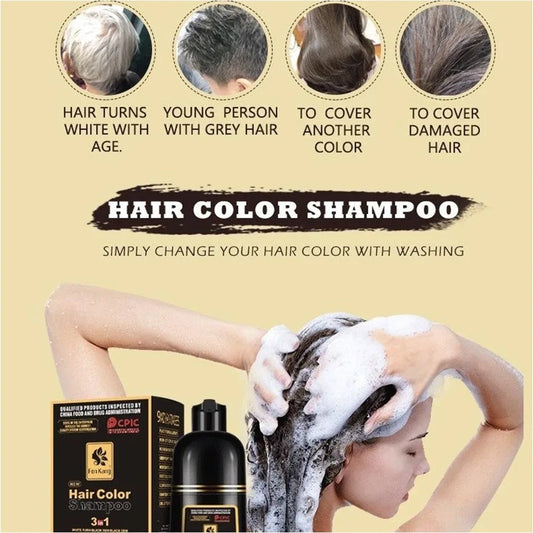 Hair Wash Black Shampoo Hair Dye Black Color | Premium Care