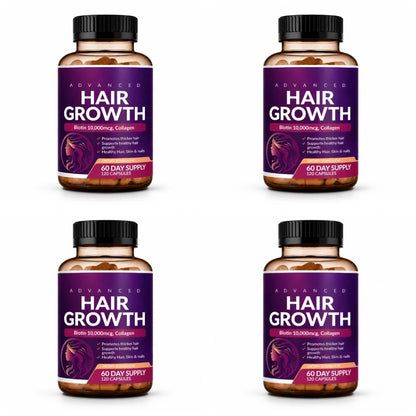 Hair Skin Nails Wellness Capsules Biotin 10000mcg Collagen | Premium Care