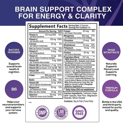 Garmtar Nootropic Brain Booster (DMAE, Bacopa & Phosphatidylserine) - Garmtar Pure Supplements