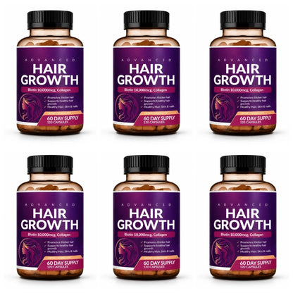 Hair Skin Nails Wellness Capsules Biotin 10000mcg Collagen | Premium Care