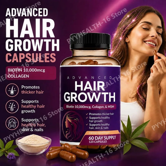 Hair Skin Nails Wellness Capsules Biotin 10000mcg Collagen | Premium Care