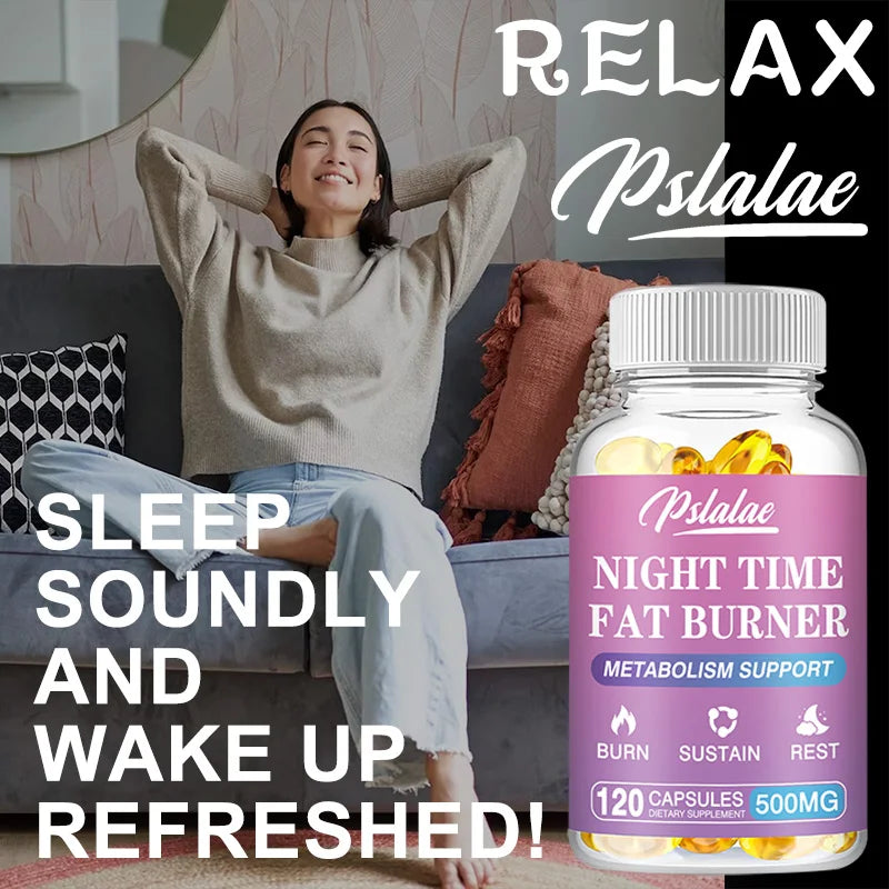 Nighttime Fat Burner Supplement - for Weight Loss, Boost Metabolism, Suppress Appetite Diet,Healthy Weight Management