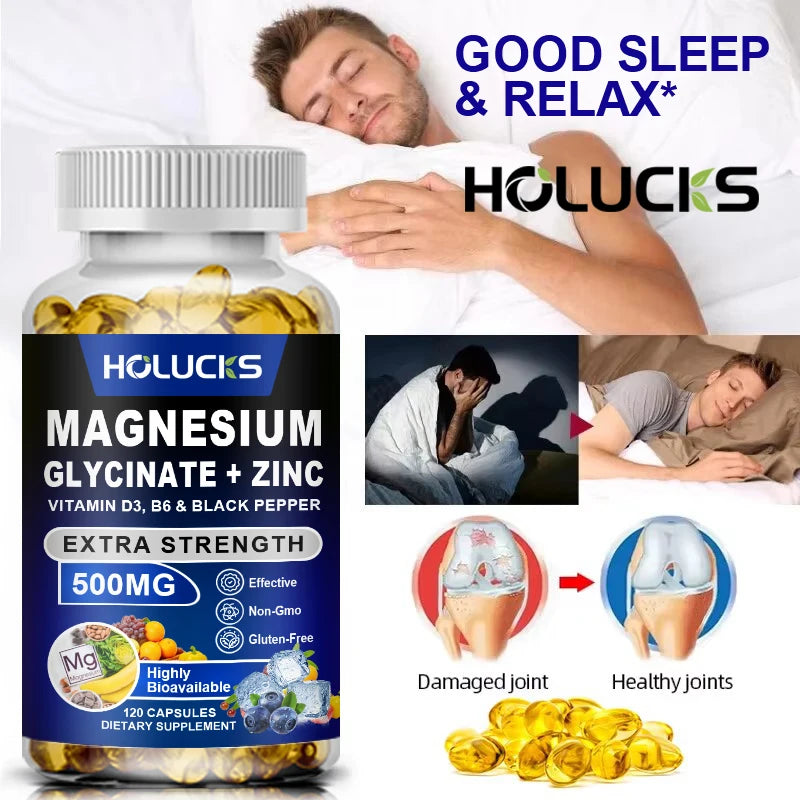 Pure Magnesium Glycinate & Zinc Complex – Restful Sleep, Muscle Recovery & Immune Defense