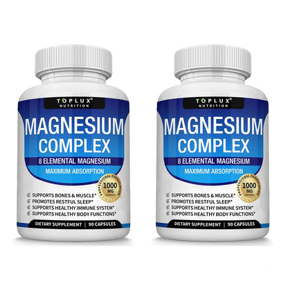 Advanced Multi-Magnesium Complex 1000mg – 8 Chelated Forms for Deep Sleep, Muscle & Calm (90 Capsules)