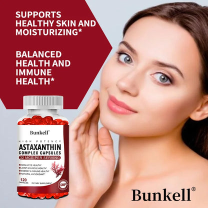 Astaxanthin 32 Mcg Supplement with EPA, DHA, Krill Oil, Supports Healthy Vision, Gut Health and Circulation, Strong Antioxidant