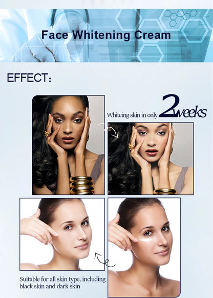 Korean Best Bleaching Brightening Face Whitening Cream for Dark Skin for Women