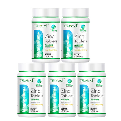 Magnesium and Zinc Tablets (High Absorption) – Muscle Cramp Relief, Daily Energy & Immune Defense (60 Count)