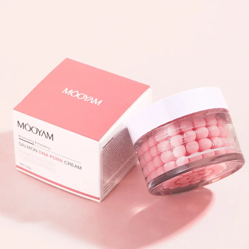 Korean Salmon DNA Capsule Face Cream, Centella Astaxanthin Grape Seed Moisturizer, Firming Soothing Skin Barrier Care Skincare