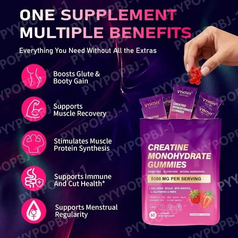 Garmtar Creatine Monohydrate Gummies + Collagen & BCAA - Garmtar Pure Supplements