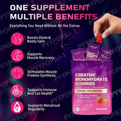 Garmtar Creatine Monohydrate Gummies + Collagen & BCAA - Garmtar Pure Supplements