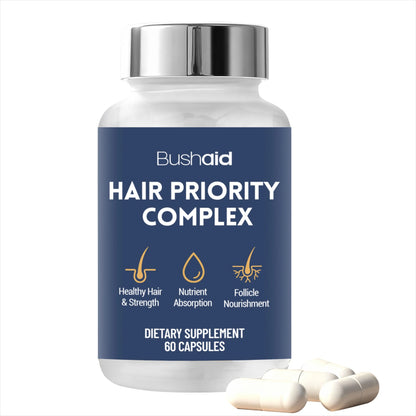 Bushaid Hair Nutrition Capsules With Biotin Hydrolyzed Keratin | Premium Care