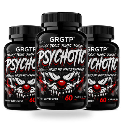Psychotic High-Intensity Pre-Workout Matrix – Extreme Athletic Energy, Hyper-Focus, Muscle Power & Cognitive Mental Clarity