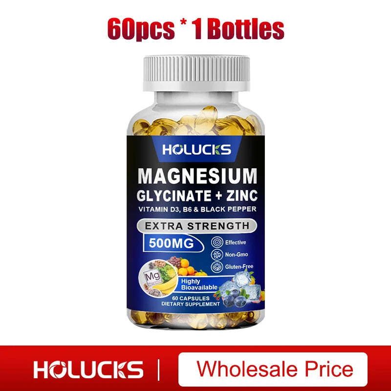 Pure Magnesium Glycinate & Zinc Complex – Restful Sleep, Muscle Recovery & Immune Defense