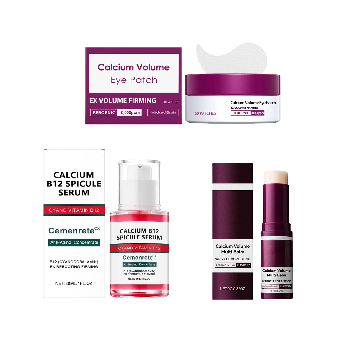 Calcium Skincare Set Anti Aging Calcium Volume Facial | Premium Care